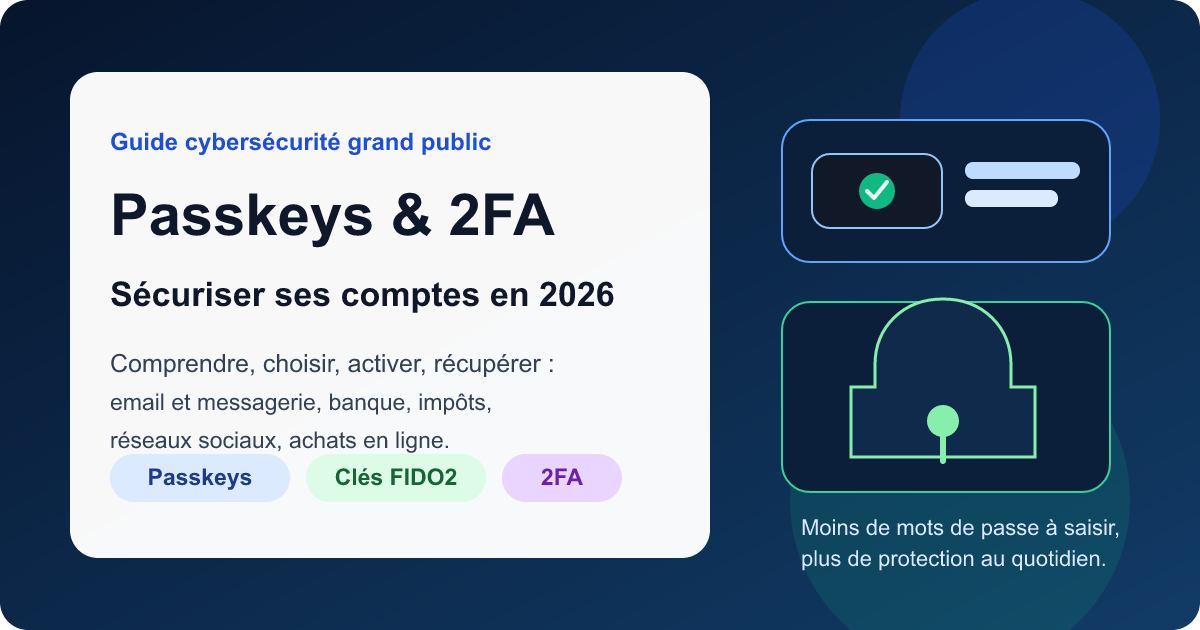 Passkeys et 2FA : sécuriser ses comptes en 2026
